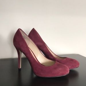 Nine West Maroon Suede Pumps